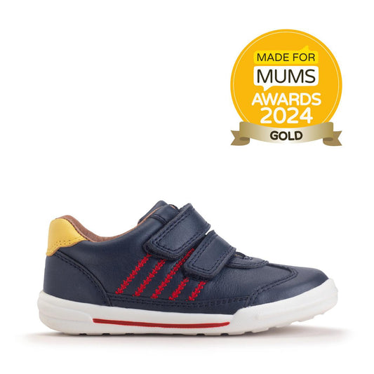 Start-Rite | Roundabout | Boys Casual Shoe | Navy/Yellow