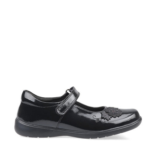 Start-Rite | Wish | Girls Velcro School Shoe | Black Patent