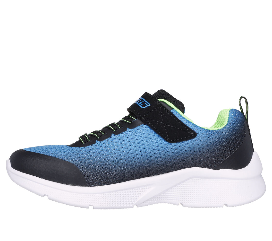 Skechers | Microspec Zorva | Boys Trainers | Black / Blue / Lime