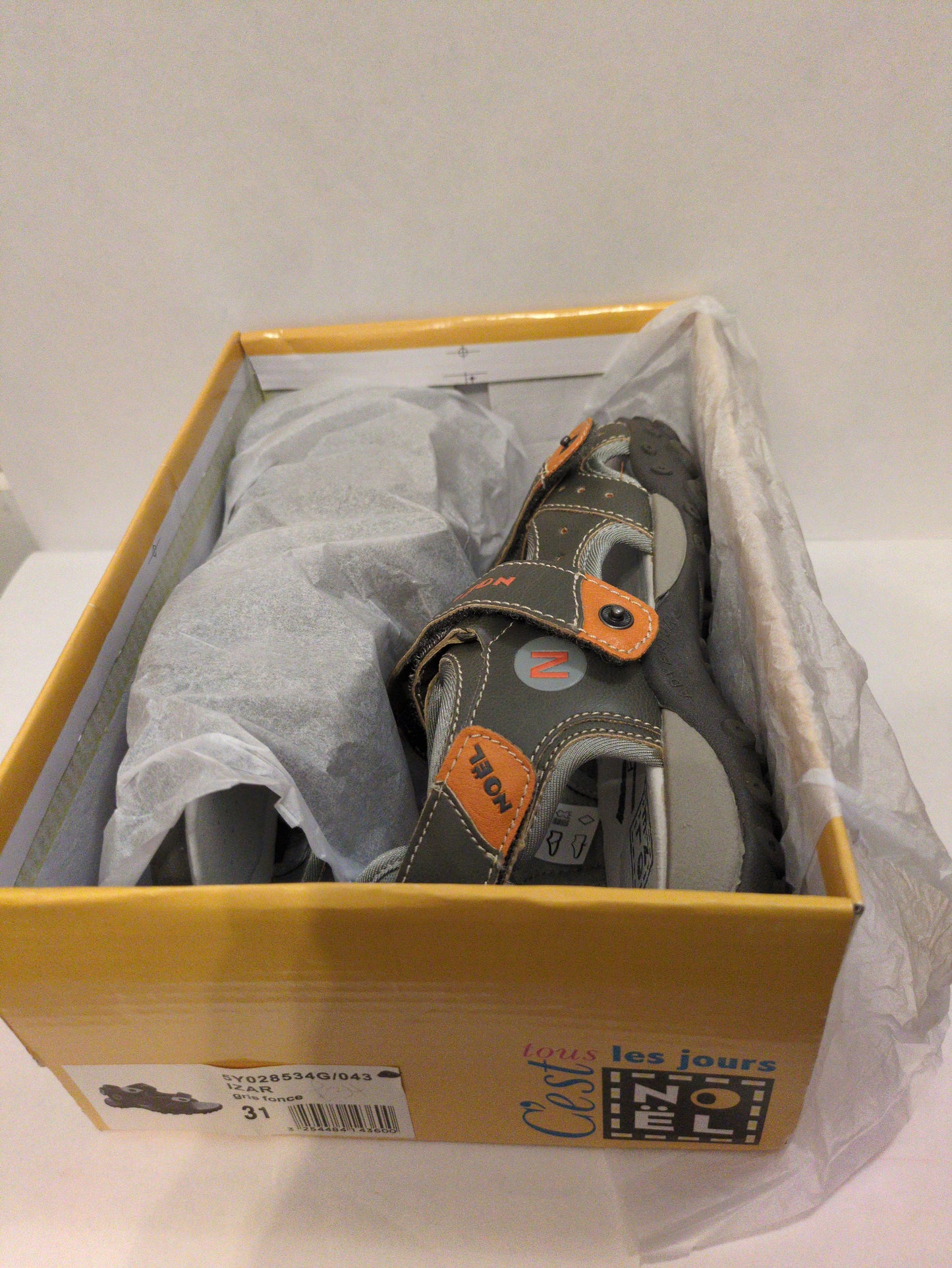 Noel | Outlet/ Sale | Izar | Boys Open Toe Sandal | Grey