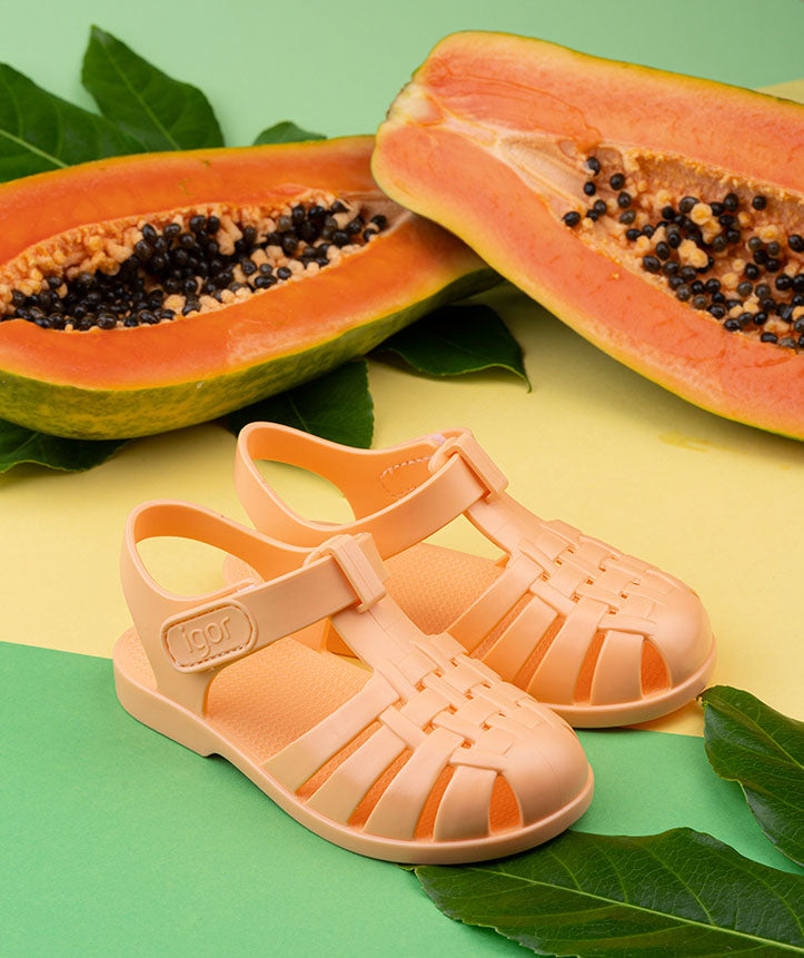 Orange jelly sandals online