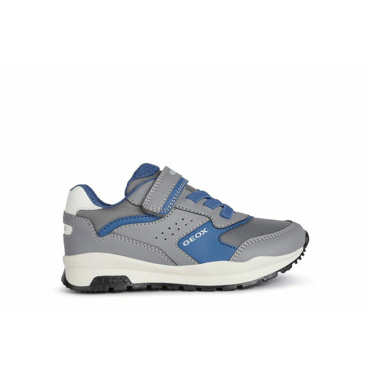 Geox |  J1615A | Pavel Boy | Unisex | Casual Sports Trainer |  Grey/Blue